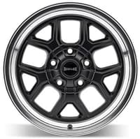 (clearance - no returns) 20x10 ridler 610 matte black w/ polished lip 5x4.5/114.3 0mm