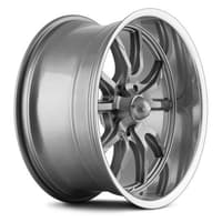 17x8 ridler 650 grey w/ polished lip 5x4.5/114.3 0mm