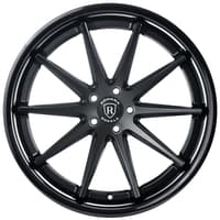 20x11 rohana rfc10 matte black w/ gloss black lip (flow formed) (super deep concave) 5x115 20mm