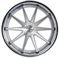 22x9 rohana rfc10 silver machined w/ chrome stainless steel lip (flow formed) 5x115 13mm