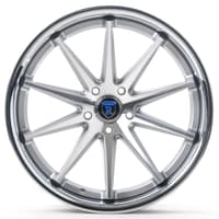 (clearance - no returns) 20x10 rohana rc10 silver machined w/ chrome stainless steel lip 5x4.25/108 40mm