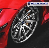 (clearance - no returns) 20x10 rohana rc10 silver machined w/ chrome stainless steel lip 5x115 15mm