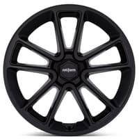 (clearance - no returns) 21x10.5 rotiform btl matte black w/ black cap r194 5x120 15mm