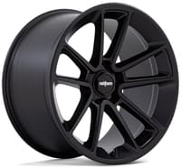 (clearance - no returns) 21x10.5 rotiform btl matte black w/ black cap r194 5x120 15mm