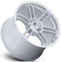 19x8.5 rotiform rps matte silver w/ diamond cut lip rc209 5x4.5/114.3 20mm
