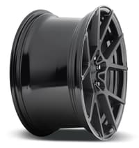 (clearance - no returns) 20x11 rotiform kps matte black w/ gloss black windows r139 5x120 35mm