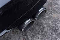 mbrp 2022 volkswagon golf r mk8 t304 stainless steel 3in cat-back, quad rear exit- carbon fiber tips s46133cf