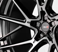 22x12 savini sv-f6 gloss black w/ double dark tint (flow form) (custom)