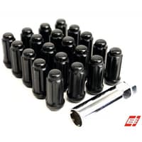 (full set - 6 wheels) 20 inch fuel off-road blitz gloss black dually d675 8x6.5/165.1 117 c.b. (fits up to 13.5" tires),32 pc tall black spline lug nut kit + key (for 8 lug trucks),20x8.25 fuel off-road d500 gloss black dually rear inner 8x6.5/x165 97mm 117.0 c.b.