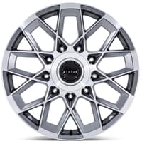 (clearance - no returns) 24x10 status st005 matrix anthracite mirrored 5x120 5x130 35mm