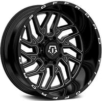 20x12 tis off-road 544bm gloss black milled (* may require trimming) 8x180 -44mm