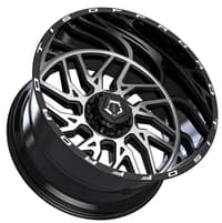 20x10 tis off-road 544mb gloss black machined 8x170 -25mm