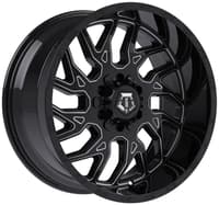 18x9 tis off-road 544bm 2.0 gloss black milled 6x135 6x5.5/139.7 0mm