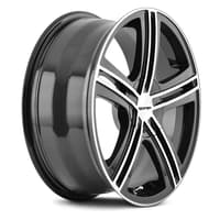 (clearance - no returns) 16x7 touren tr62 gloss black machined face & machined lip 4x100 4x4.5/114.3 40mm