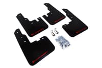 rally armor 2016-2018 toyota rav4 ur black mud flap w/ red logo mf44-ur-blk/rd
