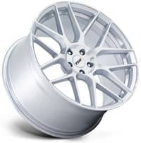 18x9.5 tsw tw002 lasarthe gloss silver machined (flow formed) 5x4.5/114.3 25mm
