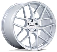 18x9.5 tsw tw002 lasarthe gloss silver machined (flow formed) 5x120 40mm