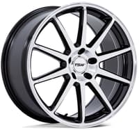 19x8.5 tsw tw004 canard gloss black machined (flow formed) 5x112 32mm