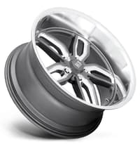 18x8 us mags u129 c-ten anthracite milled w/ diamond cut lip 5x4.75/120.7 1mm