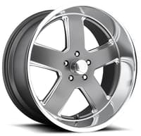 20x9.5 us mags u118 hustler gun metal w/ diamond cut lip 5x5/127 1mm