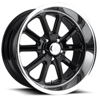 20x9.5 us mags u121 rambler gloss black w/ diamond cut lip 5x5/127 1mm