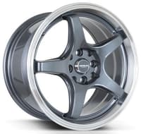 17x8 versus vs005 gunmetal w/ machined lip 4x100 4x4.5/114.3 35mm