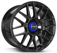 17x8 versus vs22 gloss black w/ blue cap 5x112 5x120 35mm