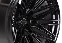 22x9.5 vossen hf6-5 gloss black (hybrid forged) (deep concave) 6x5.5/139.7 20mm