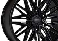 22x9.5 vossen hf6-5 satin black (hybrid forged) (deep concave) 6x135 30mm