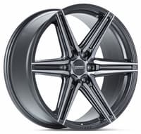 22x9.5 vossen hf6-2 tinted matte gunmetal (hybrid forged) (deep concave) 6x135 20mm