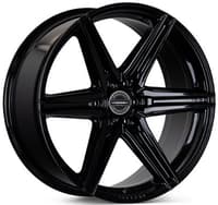 22x9.5 vossen hf6-2 gloss black (hybrid forged) (deep concave) 6x135 20mm