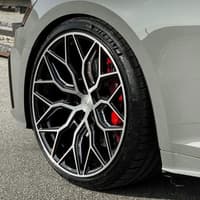 21x10.5 vossen hf-2 brushed gloss black (hybrid forged) 5x112 30mm