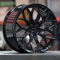 24x10 vossen hf-2 gloss black (hybrid forged) 5x112 5mm