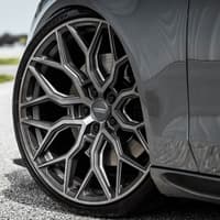 22x12 vossen hf-2 tinted matte gunmetal (hybrid forged) 5x120 25mm