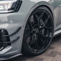 19x8.5 vossen hf-5 gloss black (hybrid forged) 5x112 42mm (flat face)