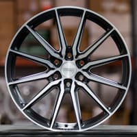 22x9.5 vossen hf6-1 matte black w/ brushed face (hybrid forged) (deep concave) 6x5.5/139.7 20mm