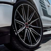 24x10 vossen hf6-1 matte black w/ brushed face (hybrid forged) (deep concave) 6x135 25mm