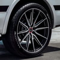 22x9.5 vossen hf6-1 matte black w/ brushed face (hybrid forged) (deep concave) 6x135 20mm