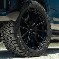 20x9.5 vossen hf6-1 satin black (hybrid forged) (flow formed) (deep concave) 6x5.5/139.7 15mm