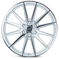 22x9.5 vossen hf6-1 silver machined (hybrid forged) (deep concave) 6x135 20mm