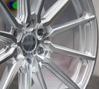 24x10 vossen hf6-1 silver machined (hybrid forged) (deep concave) 6x135 25mm