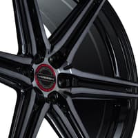 22x9.5 vossen hf6-2 gloss black w/ double tint (hybrid forged) (deep concave) 6x5.5/139.7 20mm