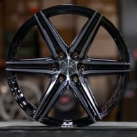 24x10 vossen hf6-2 gloss black w/ double tint (hybrid forged) (deep concave) 6x135 25mm
