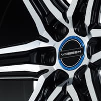 22x9.5 vossen hf6-2 matte black w/ brushed face (hybrid forged) (deep concave) 6x135 20mm