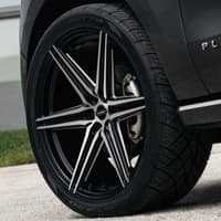 22x9.5 vossen hf6-2 matte black w/ brushed face (hybrid forged) (deep concave) 6x135 20mm