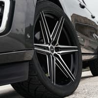 22x9.5 vossen hf6-2 matte black w/ brushed face (hybrid forged) (deep concave) 6x135 20mm