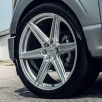 24x10 vossen hf6-2 silver machined (hybrid forged) (deep concave) 6x135 25mm