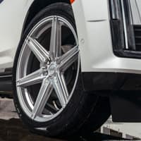 24x10 vossen hf6-2 silver machined (hybrid forged) (deep concave) 6x5.5/139.7 25mm