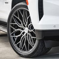 22x9.5 vossen hf6-3 gloss black brushed face (hybrid forged) (deep concave) 6x135 20mm