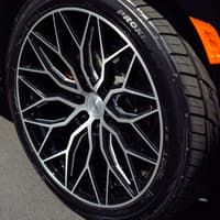 22x9.5 vossen hf6-3 gloss black brushed face (hybrid forged) (deep concave) 6x135 20mm